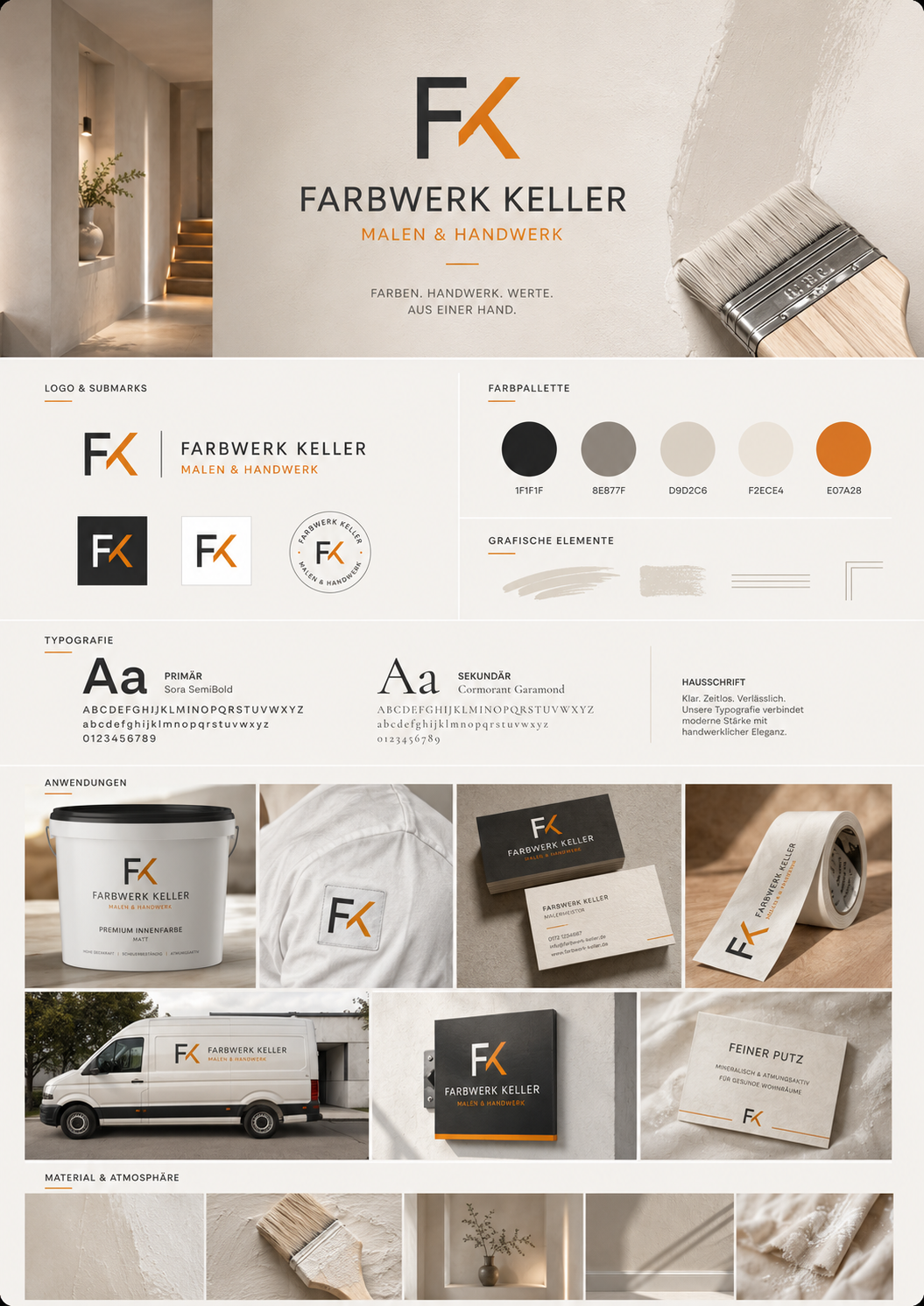 Branding-Board von Farbwerk Keller